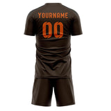Custom Brown Orange Soccer Set