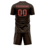 Custom Brown Copper Rose Soccer Set