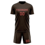 Custom Brown Copper Rose Soccer Set