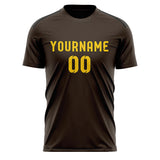 Custom Brown Gold Soccer Jersey