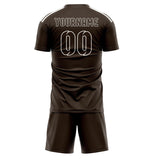 Custom Brown Brown Soccer Set