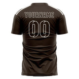 Custom Brown Brown Soccer Jersey