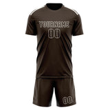 Custom Brown Brown Soccer Set