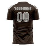 Custom Brown Gray Soccer Jersey
