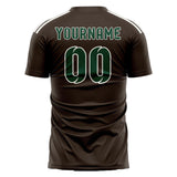 Custom Brown Green Soccer Jersey