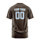 Custom Brown Light Blue T-Shirt