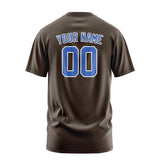Custom Brown Sky Blue T-Shirt