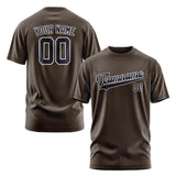 Custom Brown Navy T-Shirt