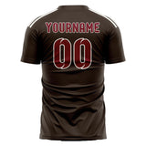 Custom Brown Crimson Red Soccer Jersey
