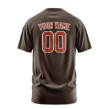 Custom Brown Coral Red T-Shirt