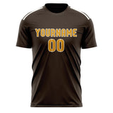 Custom Brown Yellow Soccer Jersey