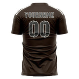 Custom Brown Dark Grey Soccer Jersey