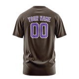 Custom Brown Light Purple T-Shirt