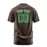 Custom Brown Emerald Green T-Shirt