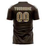 Custom Brown Light Khaki Soccer Jersey