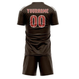 Custom Brown Copper Rose Soccer Set