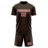 Custom Brown Copper Rose Soccer Set