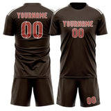 Custom Brown Copper Rose Soccer Set
