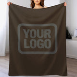 Custom Brown Dark Gray Blanket