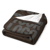 Custom Brown Dark Gray Blanket