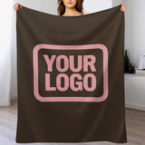 Custom Brown Pink Blanket