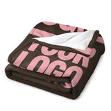 Custom Brown Pink Blanket