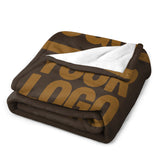 Custom Brown Khaki Blanket
