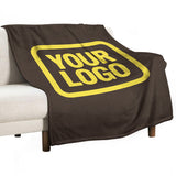 Custom Brown Pale Yellow Blanket