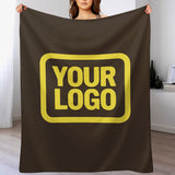 Custom Brown Pale Yellow Blanket