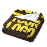 Custom Brown Pale Yellow Blanket