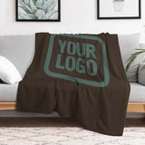 Custom Brown Teal Blanket