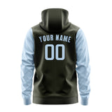 Custom Olive Light Blue Hoodie 0202080802B31708