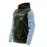 Custom Olive Light Blue Hoodie 0202080802B31708