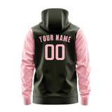 Custom Olive Light Pink Hoodie 0202212102B31721