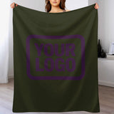 Custom Dark Olive Purple Blanket