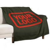 Custom Dark Olive Orange-Red Blanket
