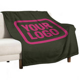 Custom Dark Olive Pink Blanket