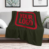 Custom Dark Olive Red Blanket