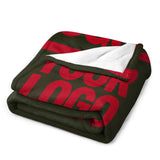 Custom Dark Olive Red Blanket
