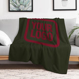Custom Dark Olive Crimson Blanket