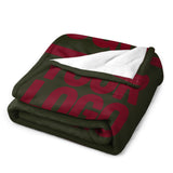 Custom Dark Olive Crimson Blanket