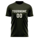 Custom Olive Cream Soccer Jersey