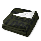 Custom Dark Olive Black Blanket