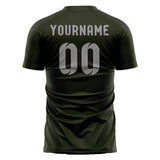 Custom Olive Gray Soccer Jersey