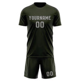 Custom Olive Gray Soccer Set