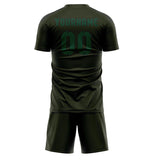 Custom Olive Green Soccer Set
