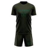 Custom Olive Green Soccer Set