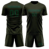 Custom Olive Green Soccer Set