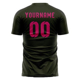 Custom Olive Pink Soccer Jersey
