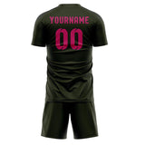Custom Olive Pink Soccer Set